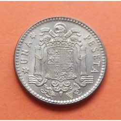 ESPAÑA 1 PESETA 1963 * 19 63 FRANCO KM.775 MONEDA DE LATON SIN CIRCULAR @ACUÑACION FLOJA@ 1