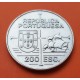 PORTUGAL 200 ESCUDOS 1992 JOAO RODRIGUES CABRILHO y CALIFORNIA KM.661 MONEDA DE NICKEL SC Portuguese coin