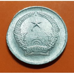 VIETNAM 1 DONG 1976 ESCUDO y VALOR República Socialista KM.14 MONEDA DE ALUMINIO MBC State of South Vietnam del Sur