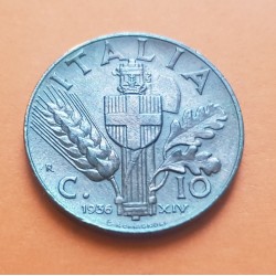 ITALIA 10 CENTESIMI 1939 Año XVII KM*74.A NAZI III REICH WWII