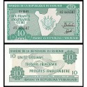 BURUNDI 10 FRANCOS 1991 FILIGRANA Y ESCUDO Pick 33B BILLETE SC Africa UNC BANKNOTE 10 Francs Amafranga