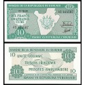 BURUNDI 10 FRANCOS 1991 FILIGRANA Y ESCUDO Pick 33B BILLETE SC Africa UNC BANKNOTE 10 Francs Amafranga