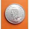 POLINESIA FRANCESA 20 FRANCOS 1967 DAMA ABORIGEN y FRUTOS KM.6 MONEDA DE NICKEL mbc + Polynesie Francaise