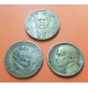 3 monedas x BRASIL 1000 REIS 1927 + 1000 REIS 1938 + 2000 REIS 1939 (3 diferentes) LATON MBC-