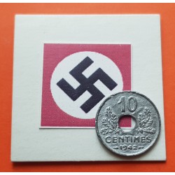 FRANCIA 10 CENTIMOS 1942 Grande KM*898.1 III REICH NAZI WWII