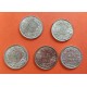5 monedas x SUIZA 1/2 FRANCO 1960 a 1965 B DAMA CON LANZA KM.23 PLATA MBC/EBC Switzerland 1/2 Franc silver