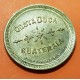 @TOKEN@ GUATEMALA 2 REALES 1940 Aprox. FINCA LA ESPERANZA ALEJANDRO FLOREZ COSTA CUCA FICHA / MONEDA DE LATON EBC