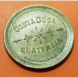 @TOKEN@ GUATEMALA 2 REALES 1940 Aprox. FINCA LA ESPERANZA ALEJANDRO FLOREZ COSTA CUCA FICHA / MONEDA DE LATON EBC