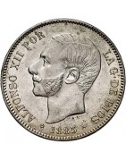 DUROS DE PLATA - 5 PESETAS 1870/1899
